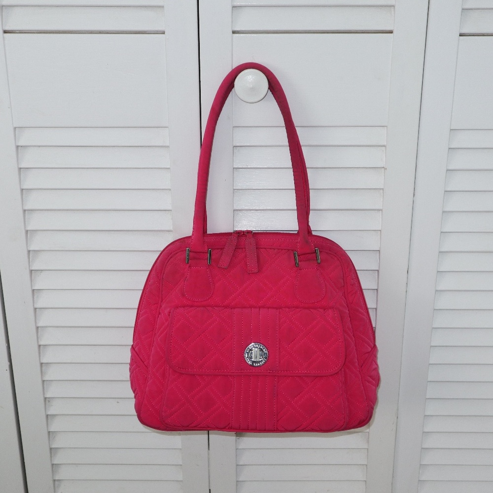 Vera Bradley Turn Lock Satchel Bag - Pink